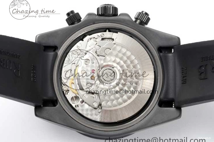 Black Black Rubber Strap on A7750 Best Daytona Ceramic Pusher Black 5GF Edition Dial Gray 0825